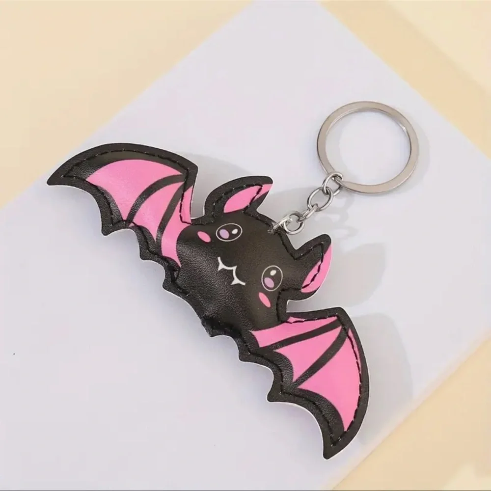 Pink and Black Bat Key Holder, NEW